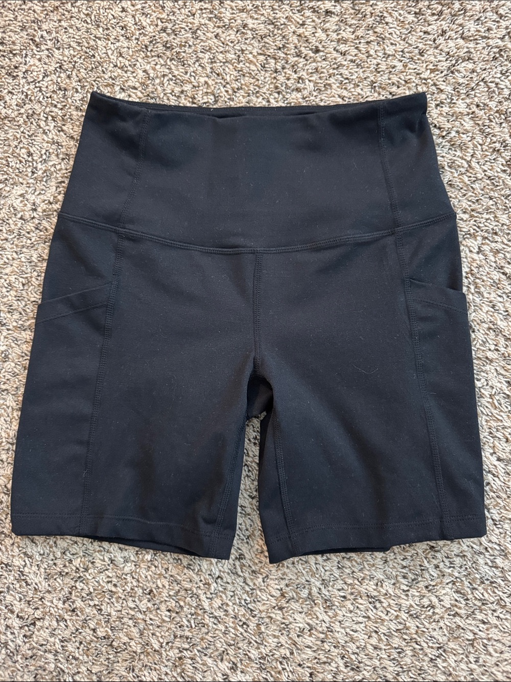 Zella Black High-Rise Bike Shorts with Side Pockets